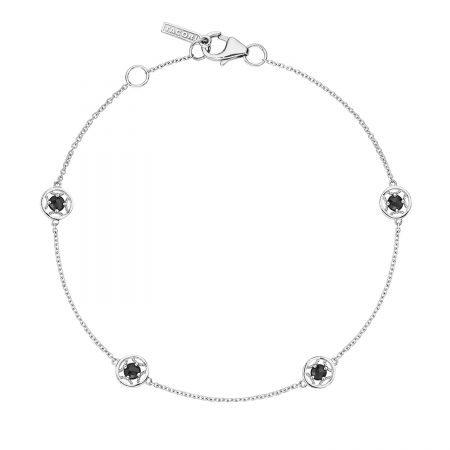 4-Station Petite Gemstone Bracelet with Black Onyx