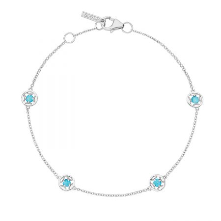 4-Station Petite Gemstone Bracelet with Turquoise