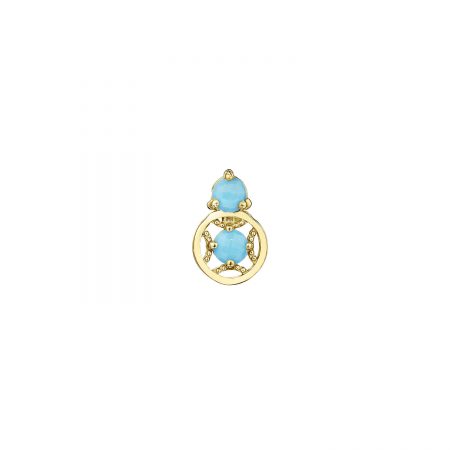 Petite Gemstone Earrings with Turquoise