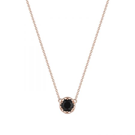 Petite Crescent Station Necklace featuring Black Onyx