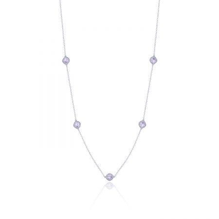 5-station necklace with Rose Amethyst