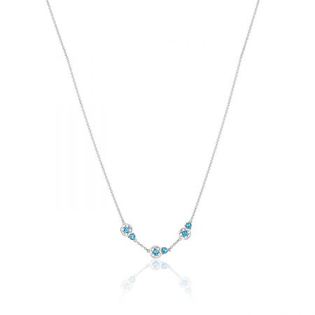 Petite Gemstone Necklace with London Blue Topaz