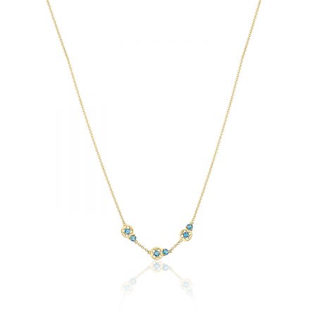 Petite Gemstone Necklace with London Blue Topaz