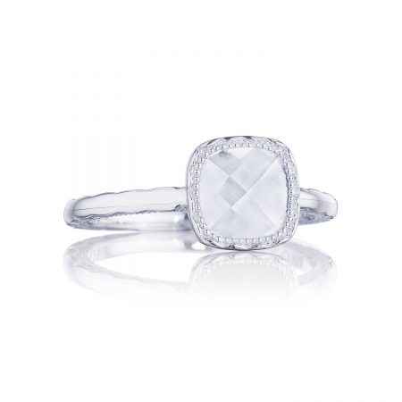Petite Cushion Gem Ring with Chalcedony