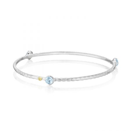 Color Pop Trio Bangle featuring Sky Blue Topaz