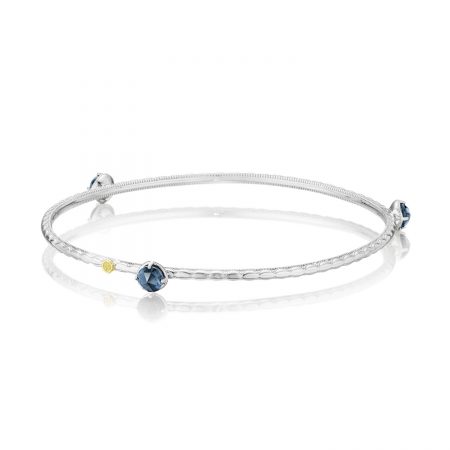 Color Pop Trio Bangle featuring London Blue Topaz