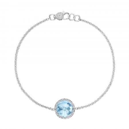 Floating Bezel Bracelet featuring Sky Blue Topaz