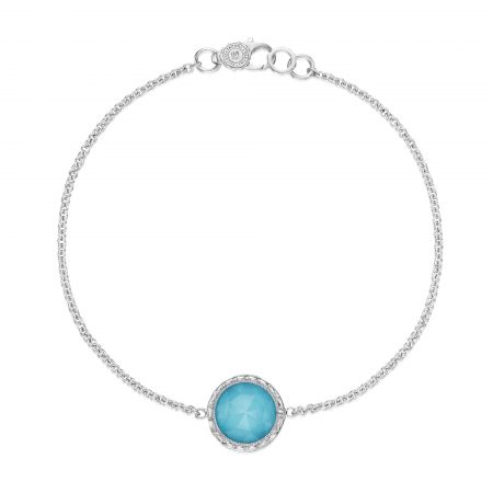 Floating Bezel Bracelet featuring Neo-Turquoise