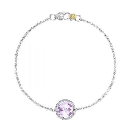 Floating Bezel Bracelet featuring Rose Amethyst