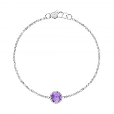 Petite Floating Bezel Bracelet featuring Amethyst