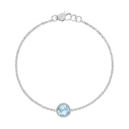 Petite Floating Bezel Bracelet featuring Sky Blue Topaz