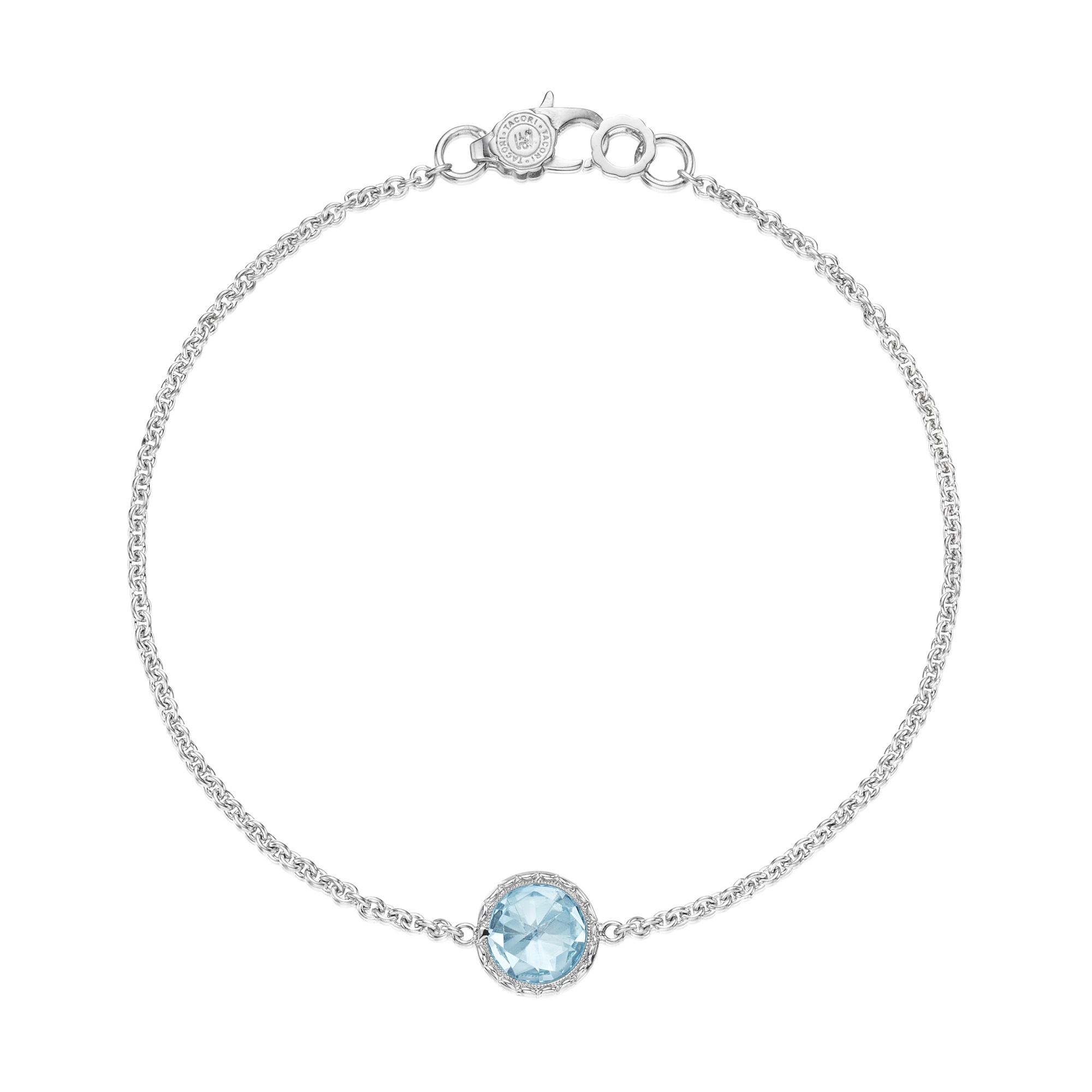 Petite Floating Bezel Bracelet featuring Sky Blue Topaz