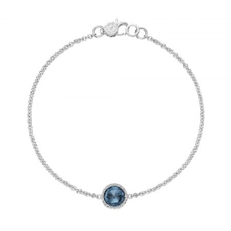 Petite Floating Bezel Bracelet featuring London Blue Topaz