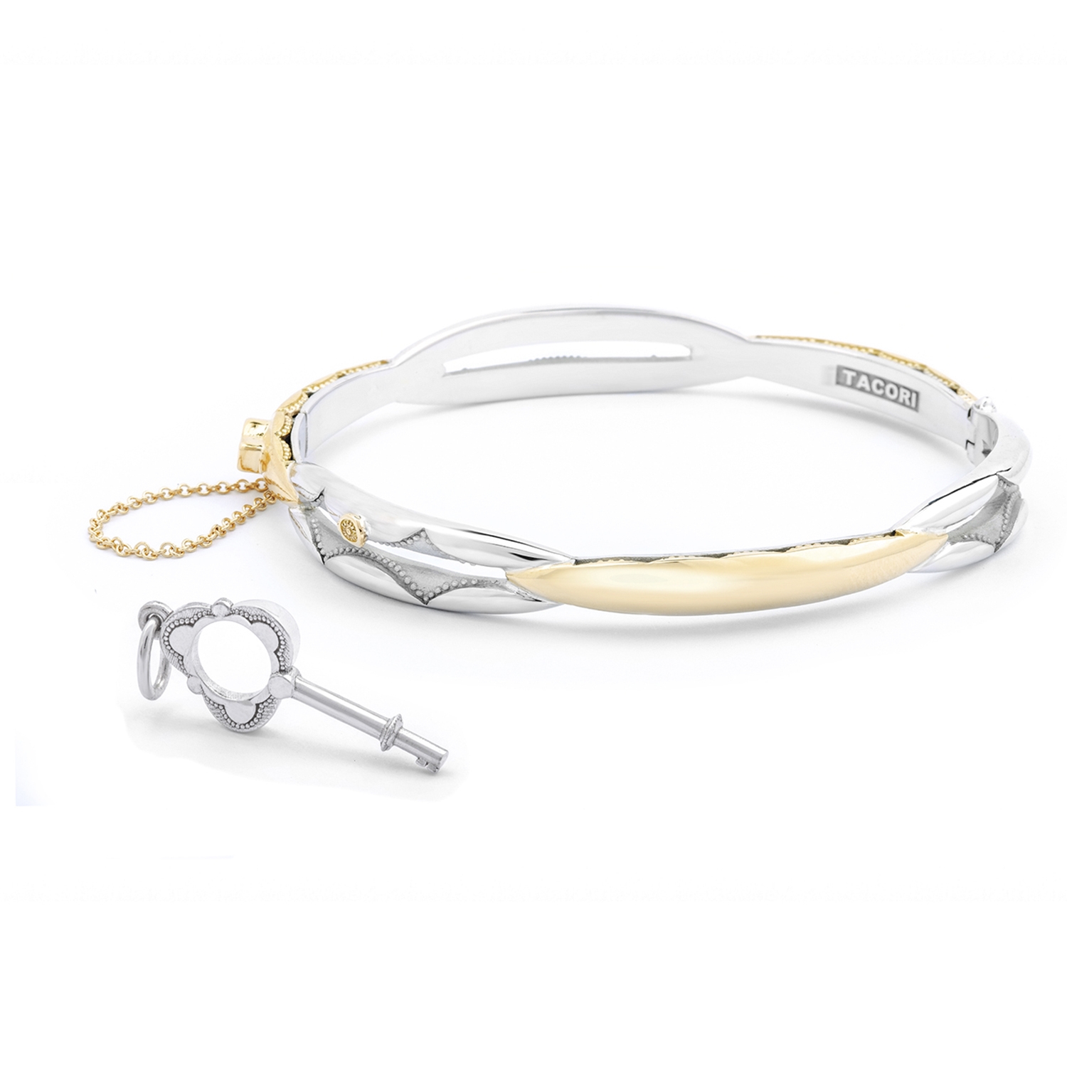 Promise Bracelet Oval, Yellow Gold and Silver