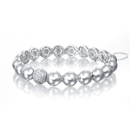 Silver Dew Drops Pavé Bracelet featuring Pavé