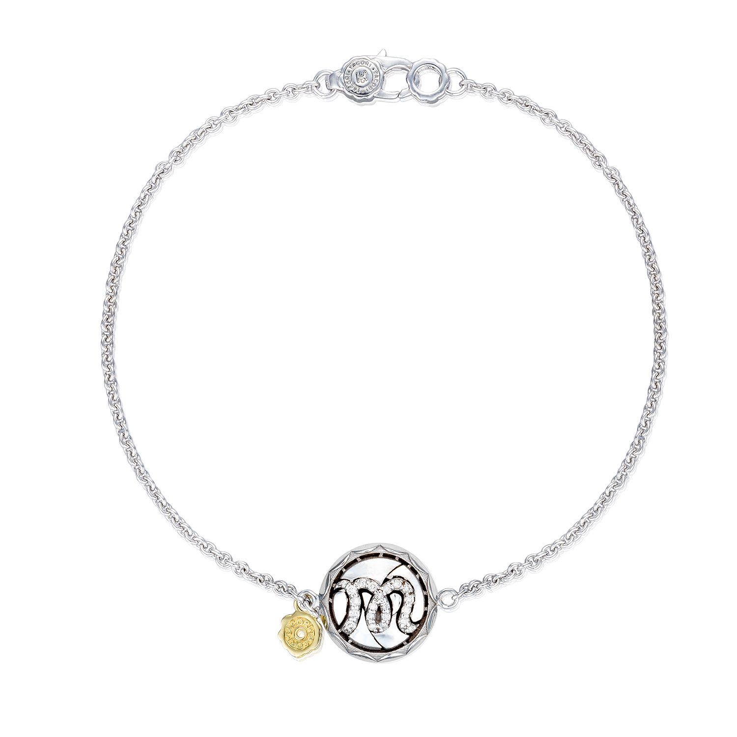 Pavé Monogram Chain Bracelet