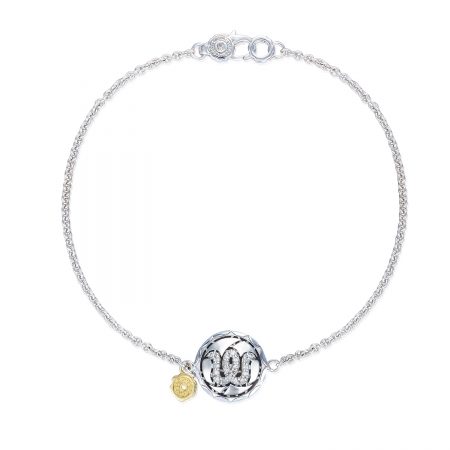 Pavé Monogram Chain Bracelet
