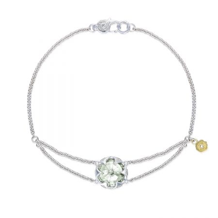 Split Chain Bracelet featuring Prasiolite