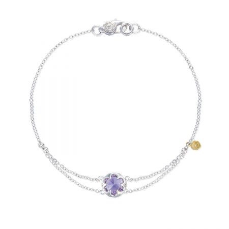 Petite Split Chain Bracelet featuring Amethyst