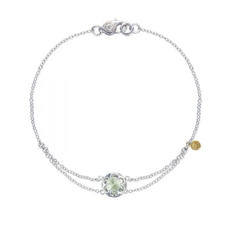Petite Split Chain Bracelet featuring Prasiolite