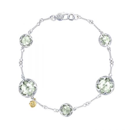 Multi Gem Chain Bracelet featuring Prasiolite