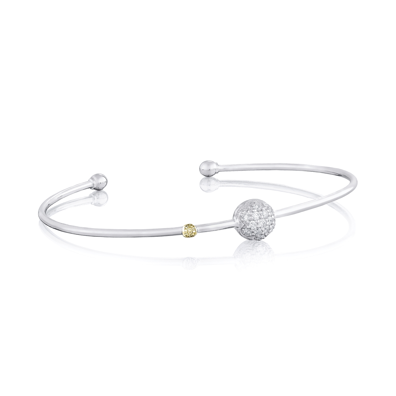 Single Pavé Wire Bangle