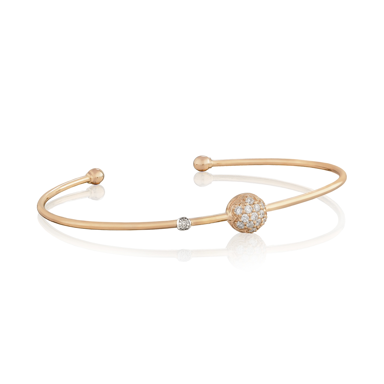 Single Pavé Wire Bangle