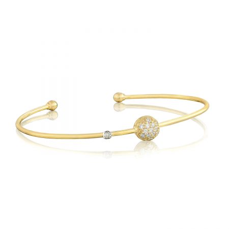 Single Pavé Wire Bangle