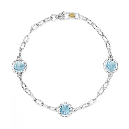 Triple Gem Bracelet featuring Sky Blue Topaz