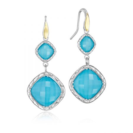 Flourishing Gem Drop Earrings featuring Neo-Turquoise