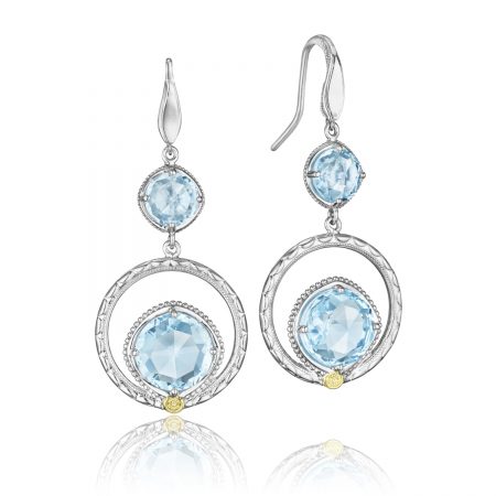 Gem Ripple Earrings featuring Sky Blue Topaz