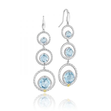 Skipping Stones Earrings featuring Sky Blue Topaz
