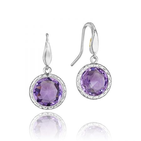 Simply Gem Drop Earrings featuring Amethyst