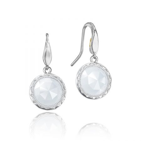 Simply Gem Drop Earrings featuring Chalcedony