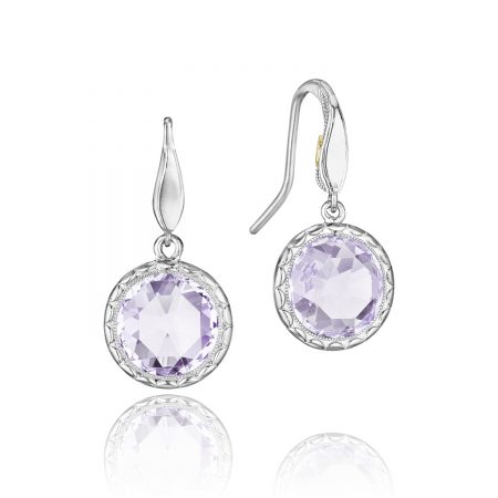 Simply Gem Drop Earrings featuring Rose Amethyst