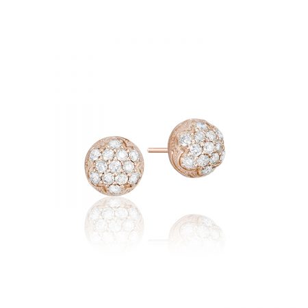 Petite Dew Drop Stud featuring Pav&eacute; Diamonds