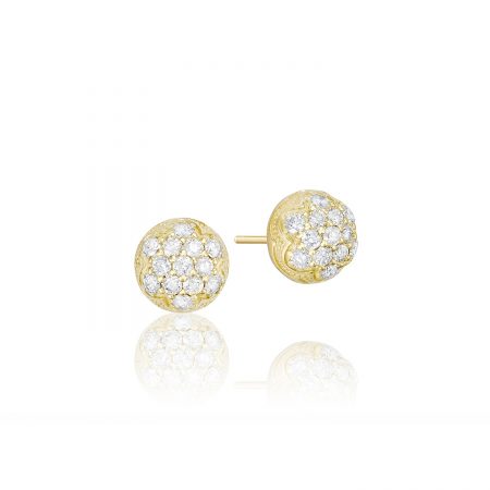 Petite Dew Drop Stud featuring Pav&eacute; Diamonds