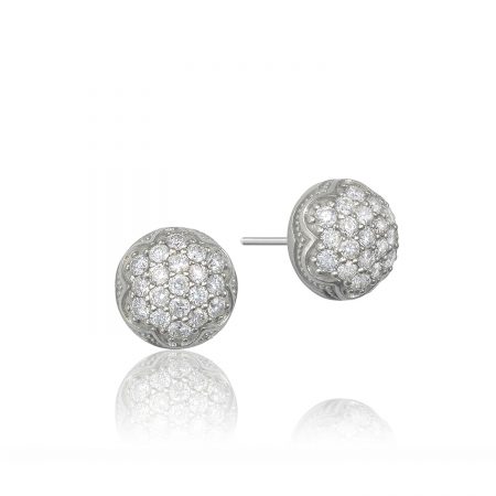 Dew Drop Stud featuring Pav&eacute; Diamonds