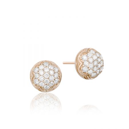 Dew Drop Stud featuring Pav&eacute; Diamonds