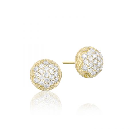 Dew Drop Stud featuring Pav&eacute; Diamonds