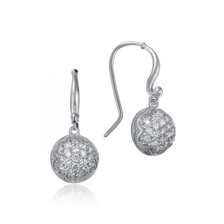 Dew Drop Earrings featuring Pav&eacute; Diamonds