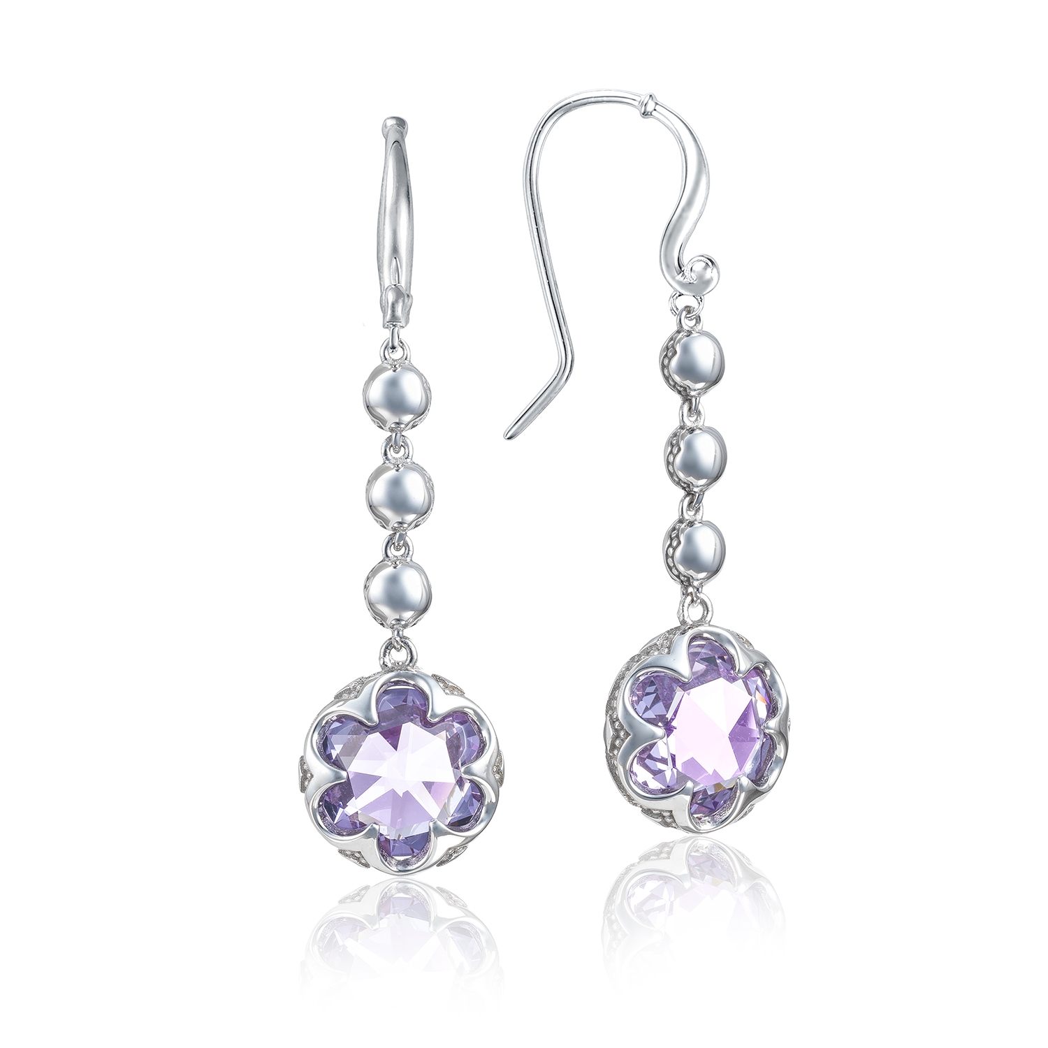 Cascading Drop Earrings featuring Amethyst