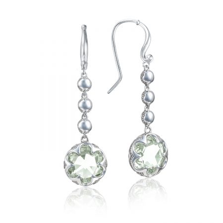 Cascading Drop Earrings featuring Prasiolite