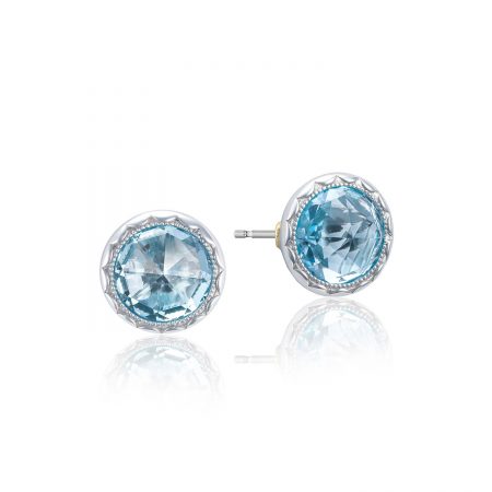 Bezel Studs featuring Sky Blue Topaz