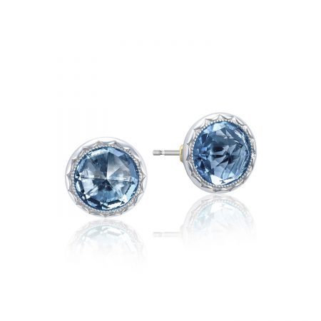 Bezel Studs featuring London Blue Topaz