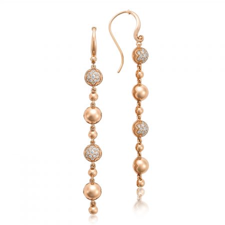Pav&eacute; Dew Drop Line Earrings