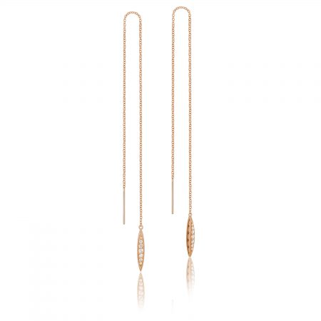 Pav&eacute; Surfboard Thread Earring
