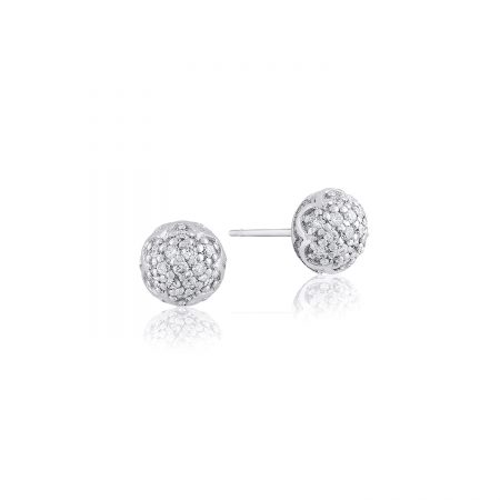 Simple Pavé Dew Drop Studs