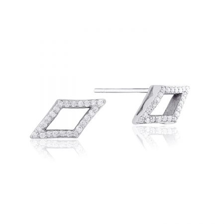 Pavé Chevron Stud