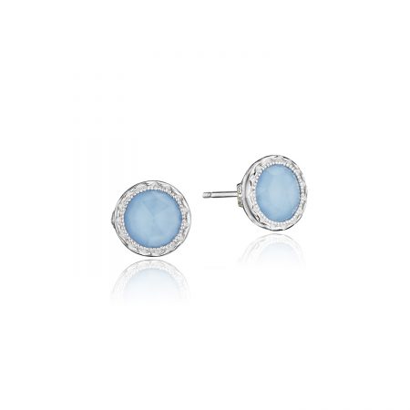 Petite Bezel Studs featuring Turquoise